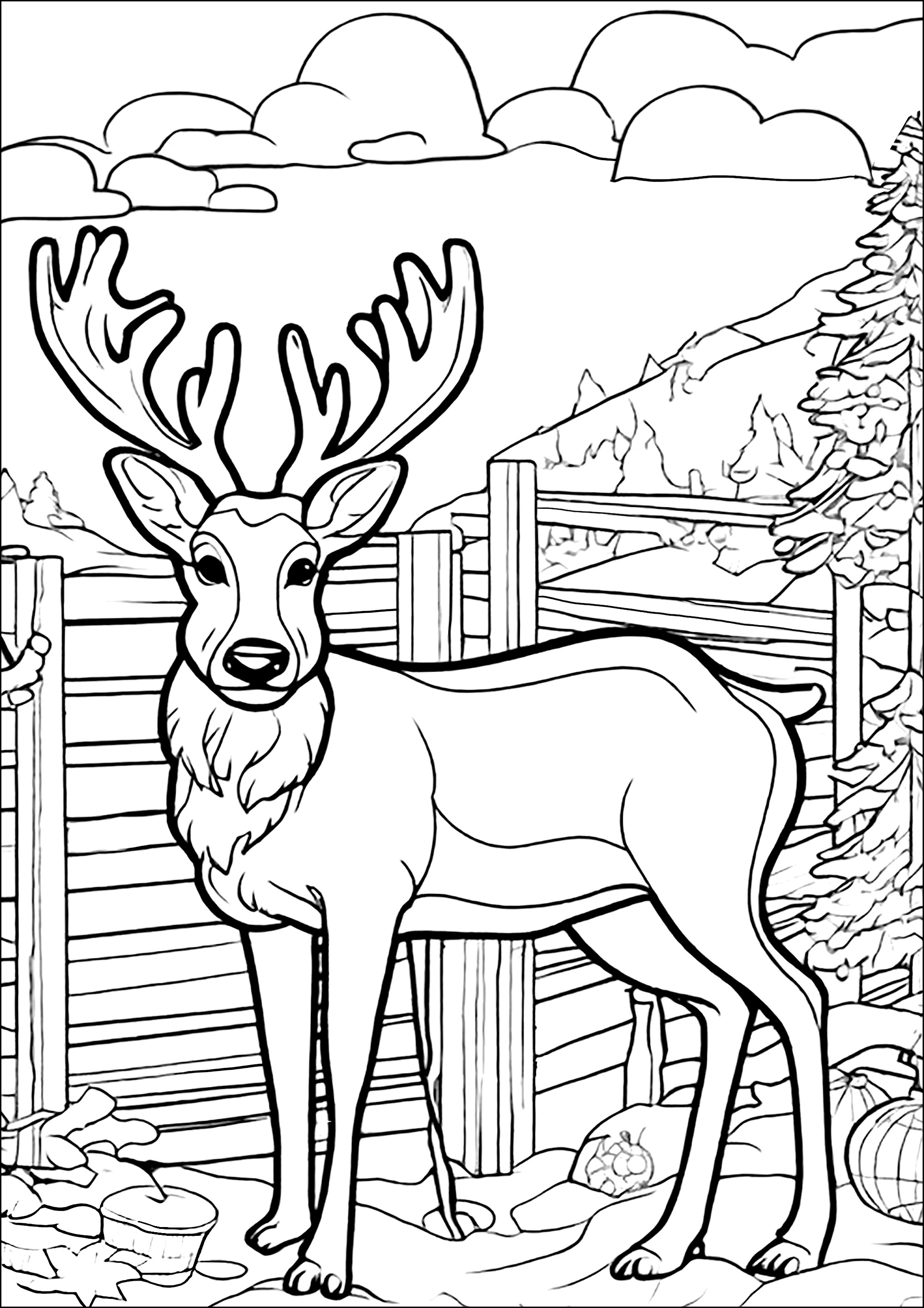 200+ Deer Coloring Pages for Adults: Explore Your Creativity 104