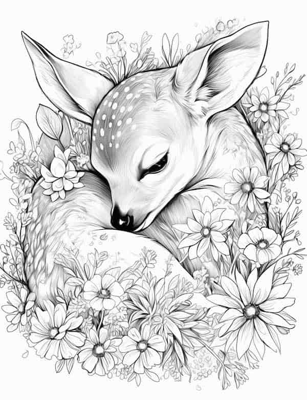 200+ Deer Coloring Pages for Adults: Explore Your Creativity 109