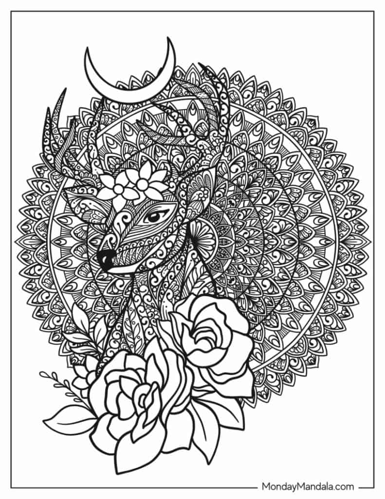 200+ Deer Coloring Pages for Adults: Explore Your Creativity 114