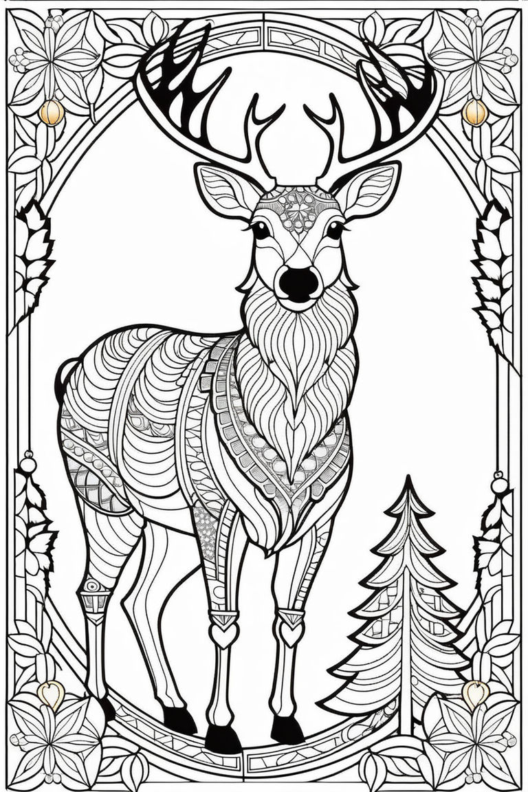 200+ Deer Coloring Pages for Adults: Explore Your Creativity 12