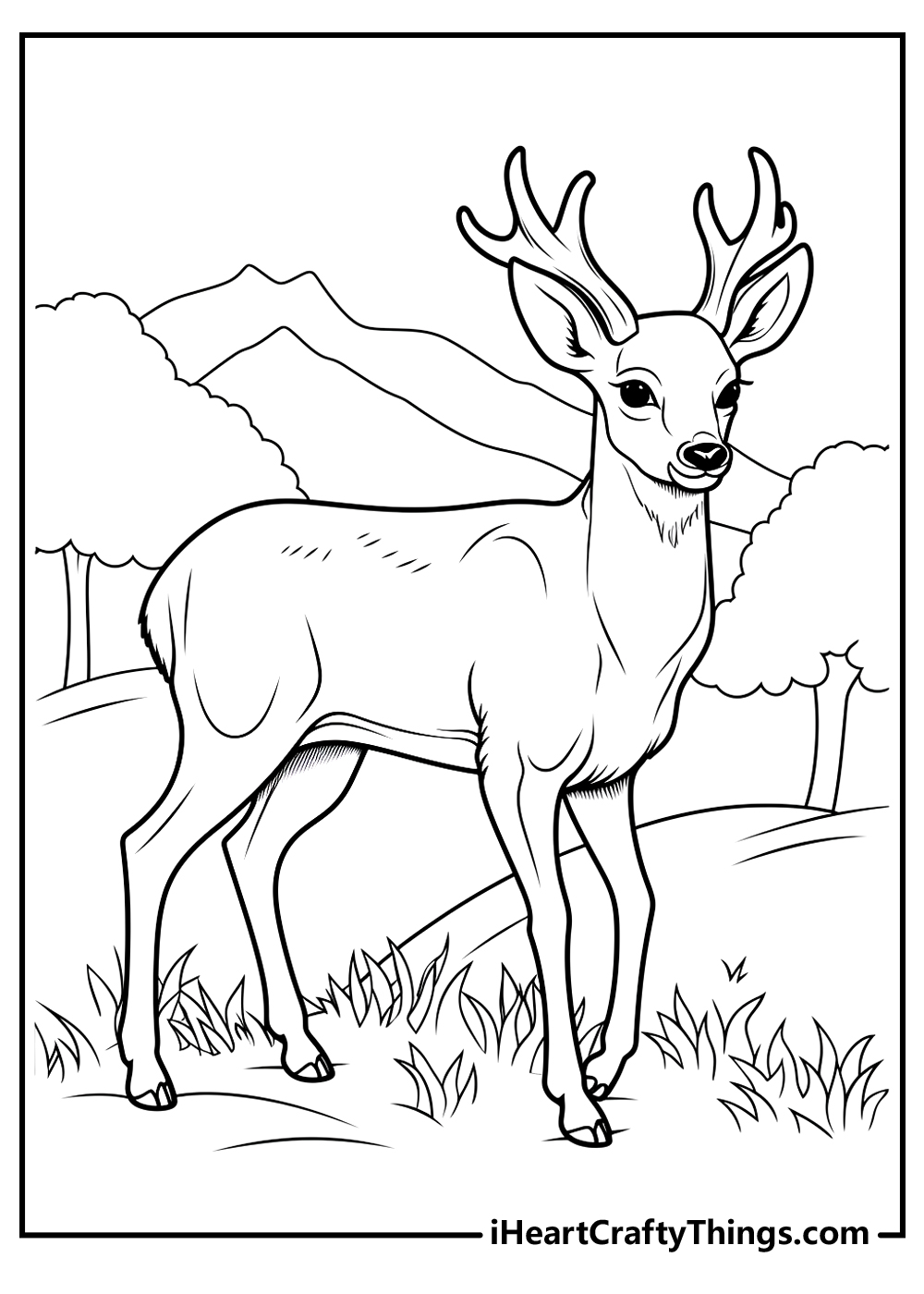 200+ Deer Coloring Pages for Adults: Explore Your Creativity 124