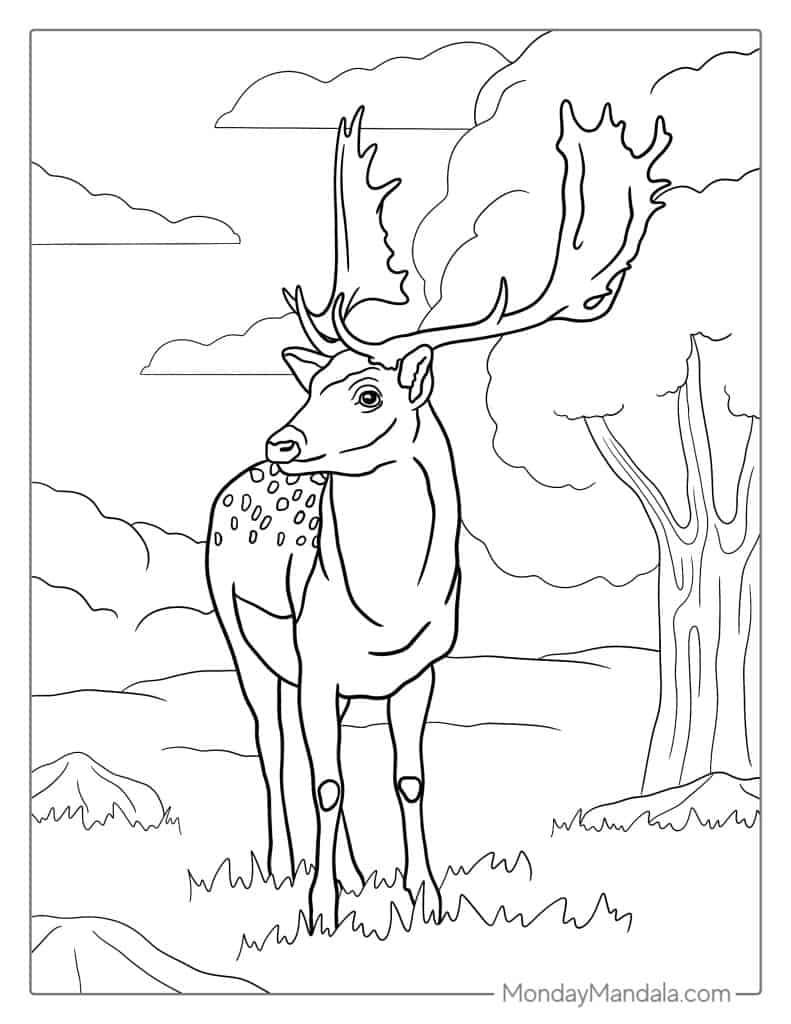 200+ Deer Coloring Pages for Adults: Explore Your Creativity 133