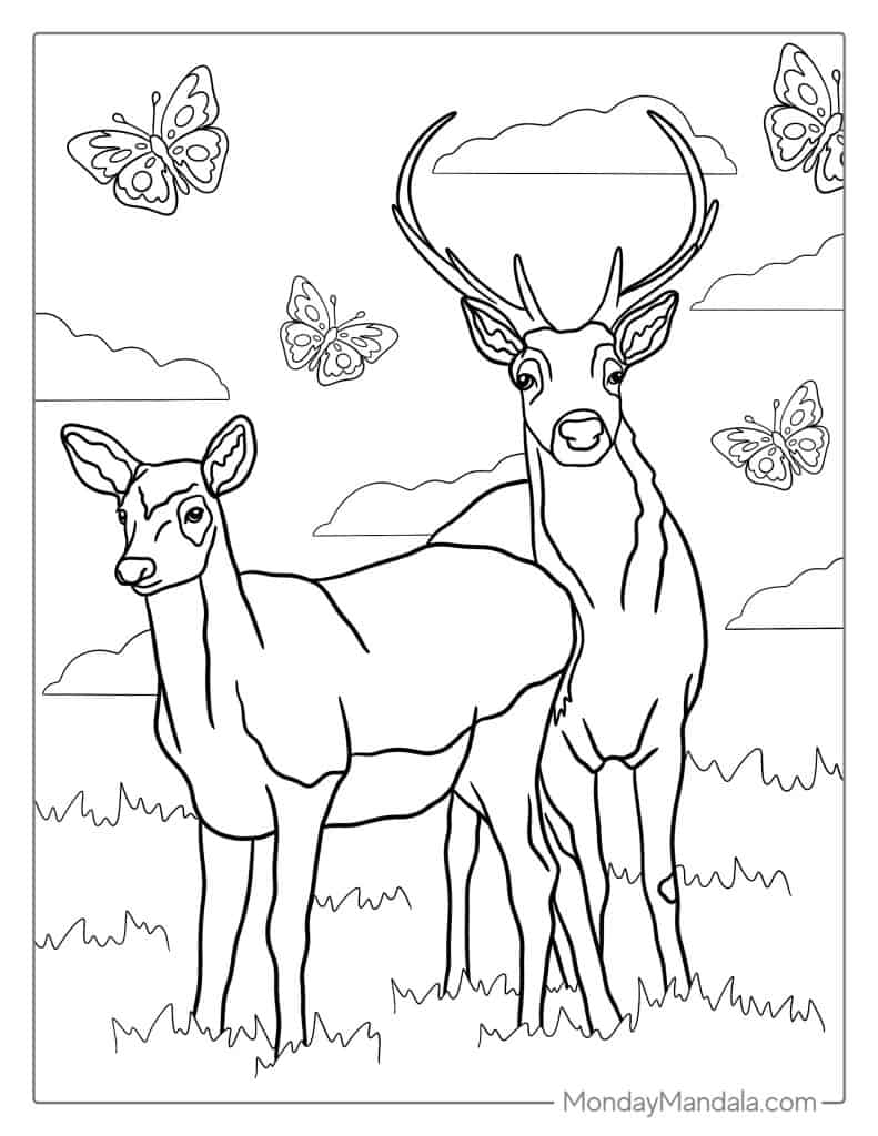 200+ Deer Coloring Pages for Adults: Explore Your Creativity 147