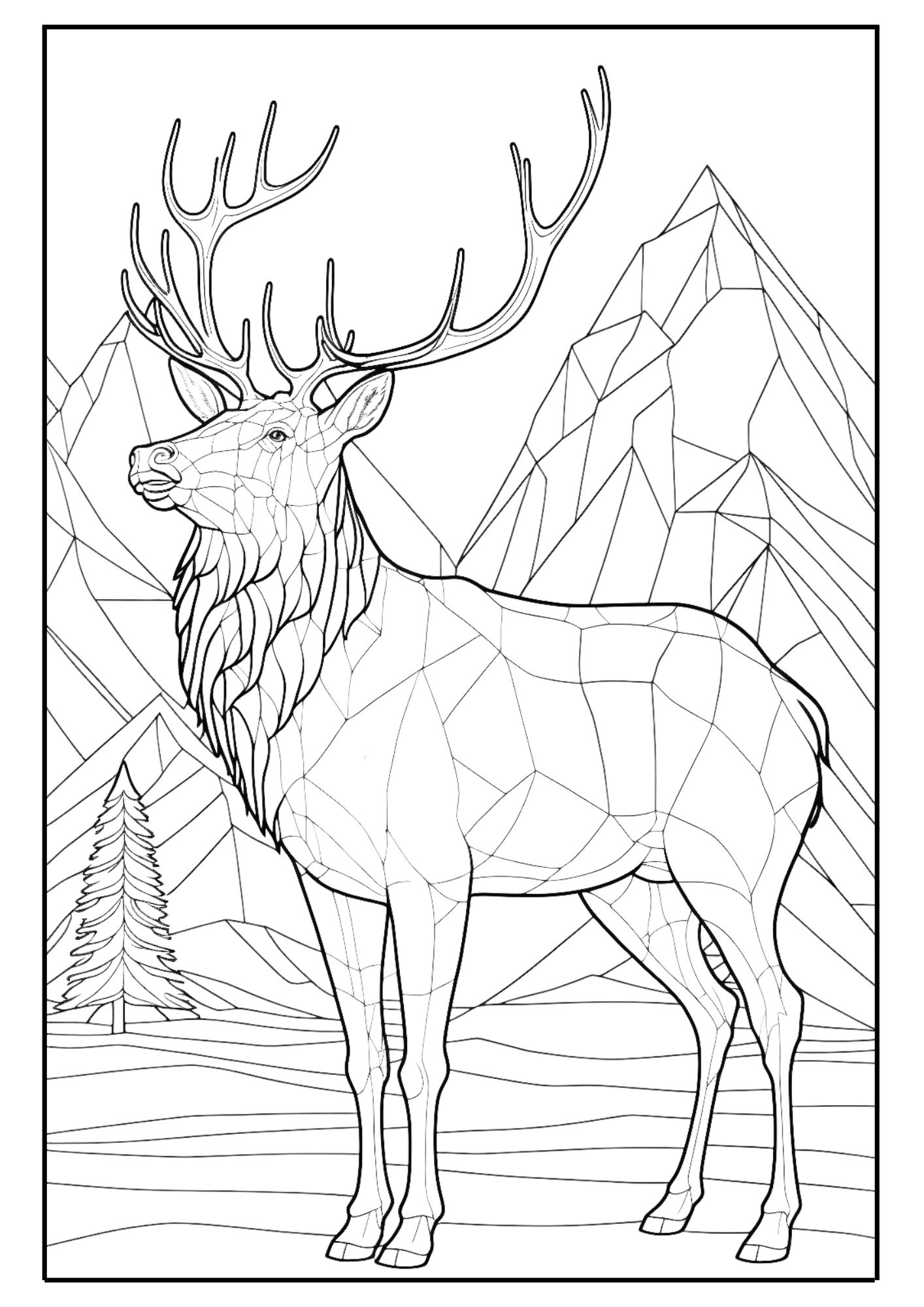 200+ Deer Coloring Pages for Adults: Explore Your Creativity 177