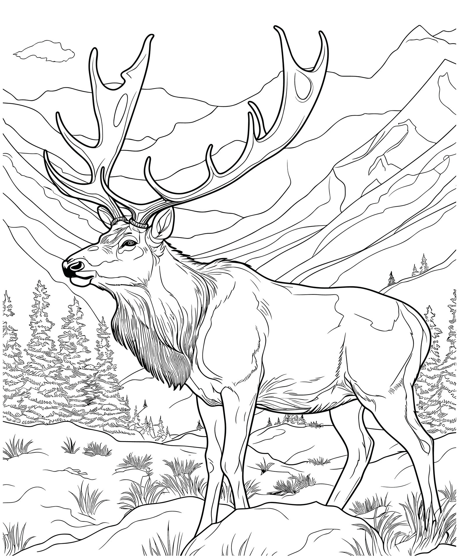 200+ Deer Coloring Pages for Adults: Explore Your Creativity 182