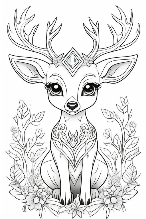 200+ Deer Coloring Pages for Adults: Explore Your Creativity 185
