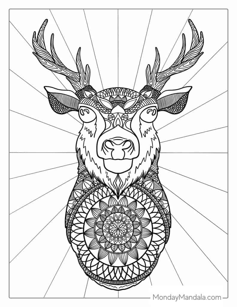 200+ Deer Coloring Pages for Adults: Explore Your Creativity 193
