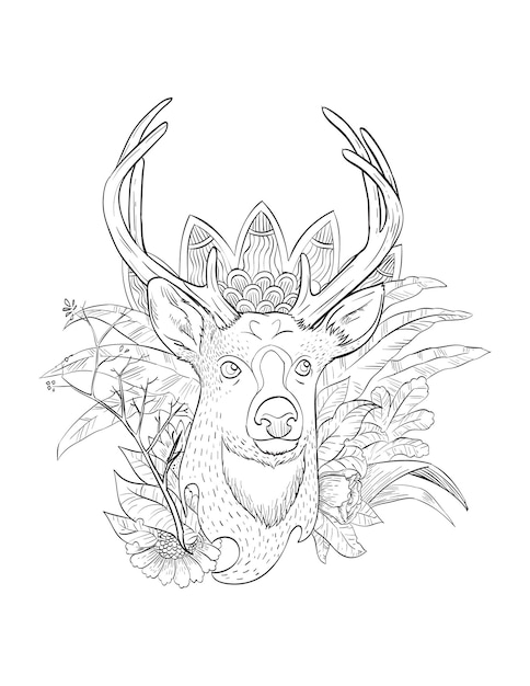 200+ Deer Coloring Pages for Adults: Explore Your Creativity 196