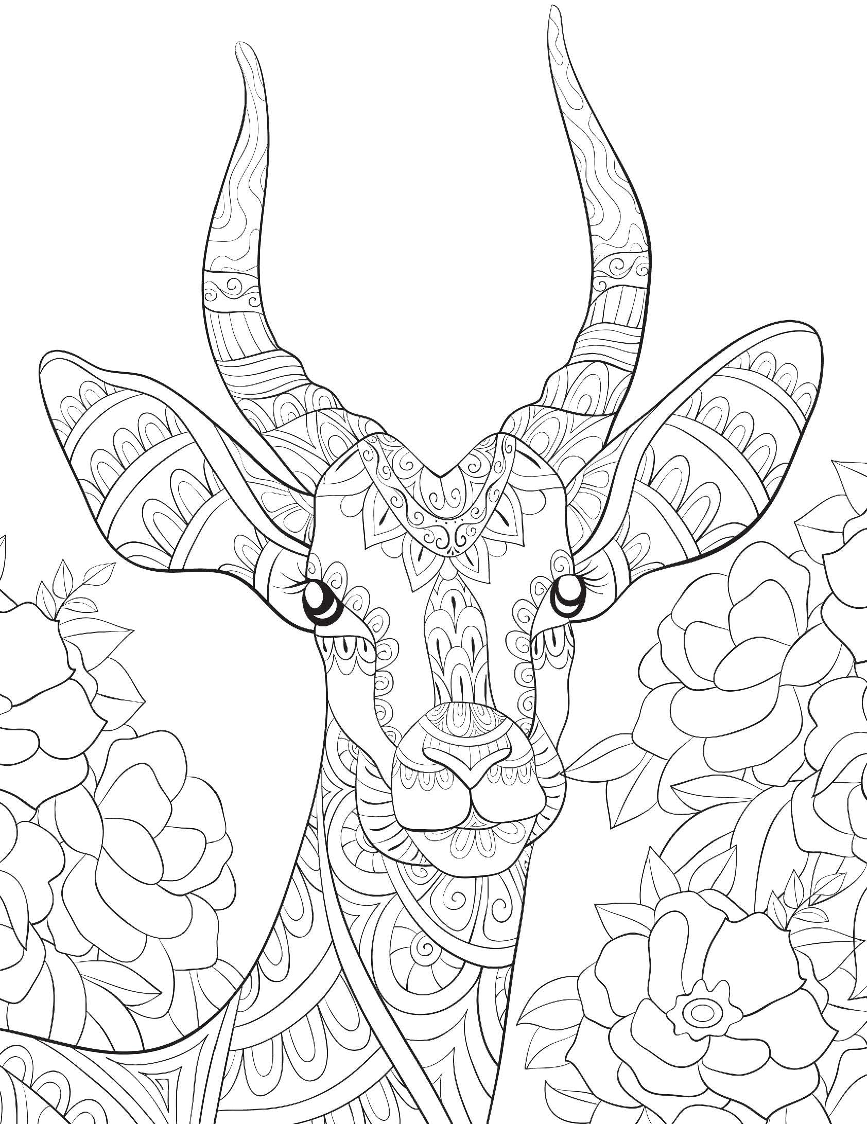 200+ Deer Coloring Pages for Adults: Explore Your Creativity 21