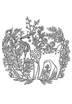 200+ Deer Coloring Pages for Adults: Explore Your Creativity 34