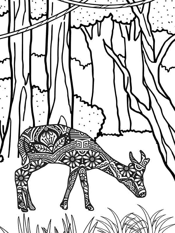 200+ Deer Coloring Pages for Adults: Explore Your Creativity 35