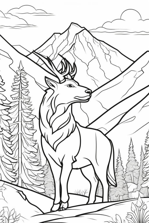 200+ Deer Coloring Pages for Adults: Explore Your Creativity 51