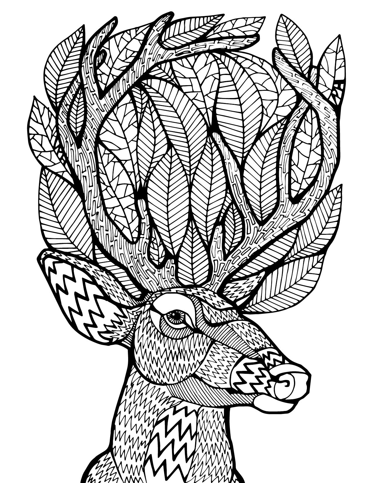 200+ Deer Coloring Pages for Adults: Explore Your Creativity 63