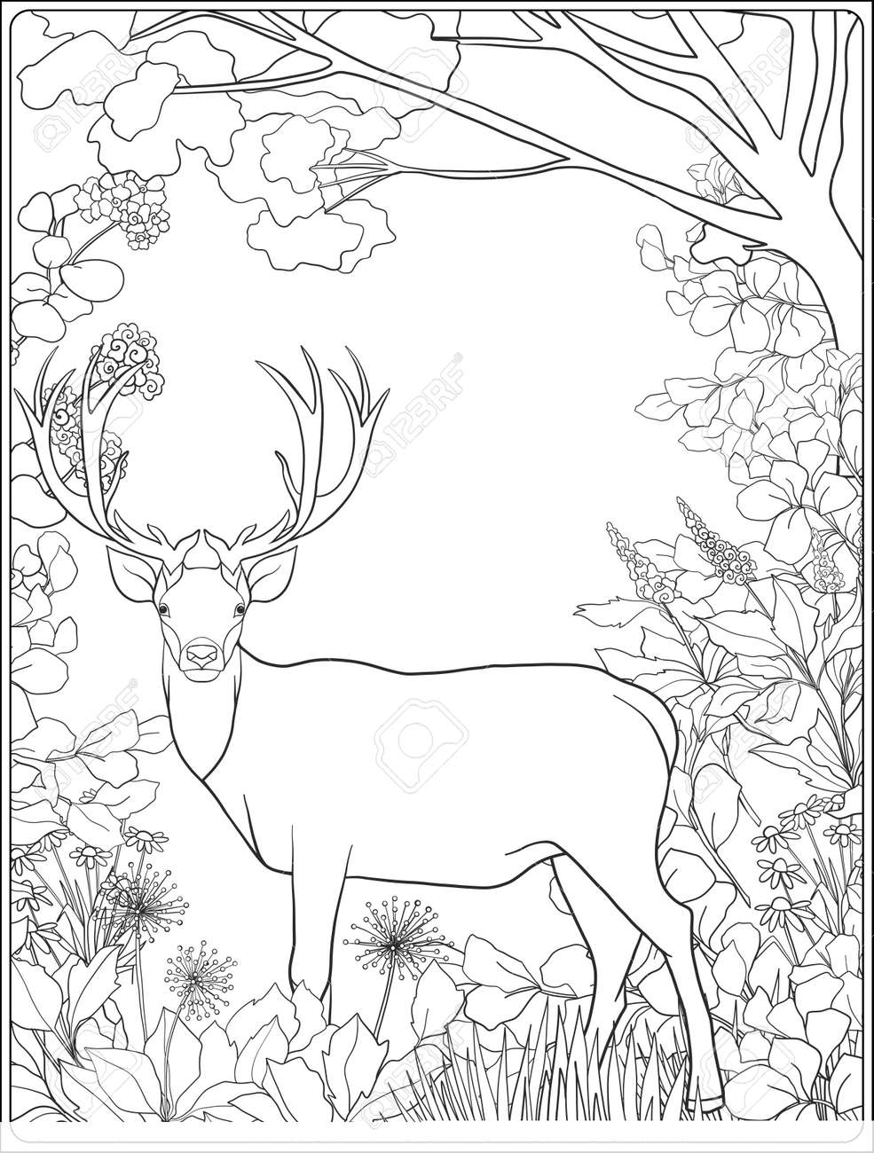 200+ Deer Coloring Pages for Adults: Explore Your Creativity 74