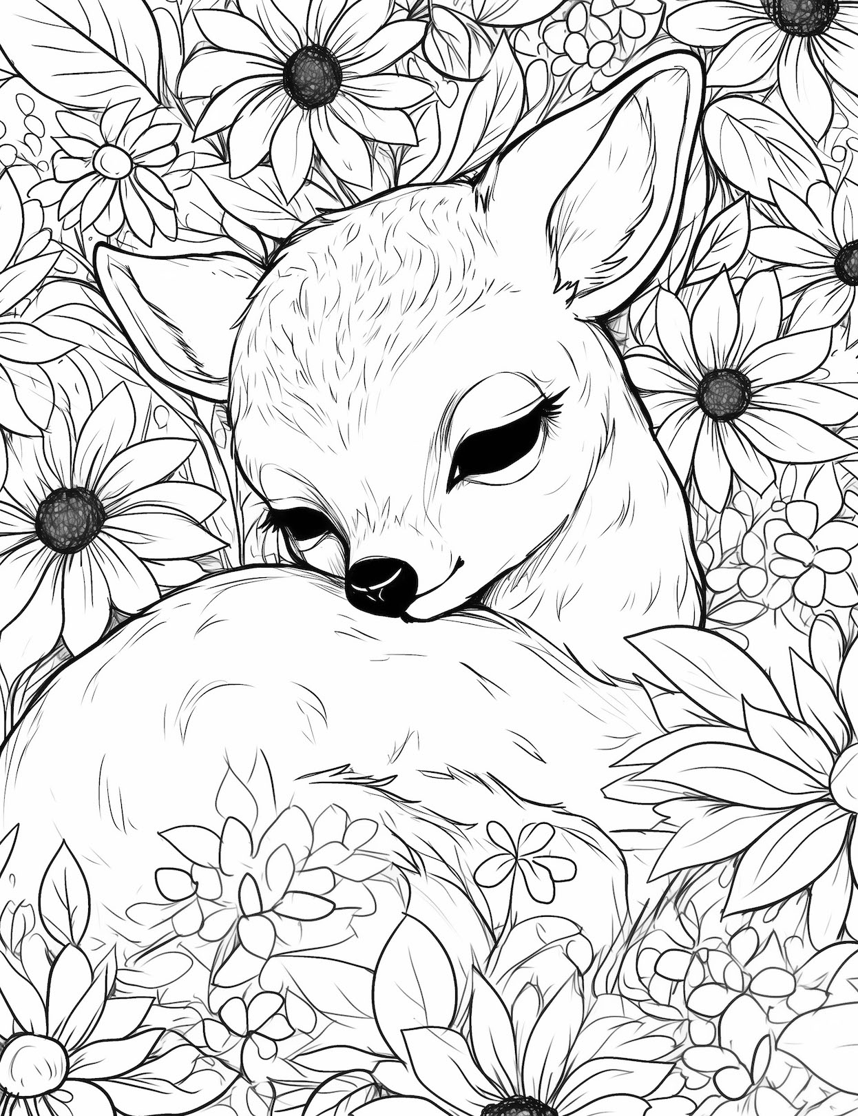 200+ Deer Coloring Pages for Adults: Explore Your Creativity 77