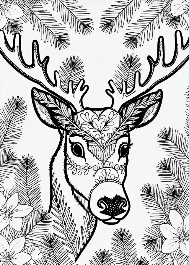 200+ Deer Coloring Pages for Adults: Explore Your Creativity 85