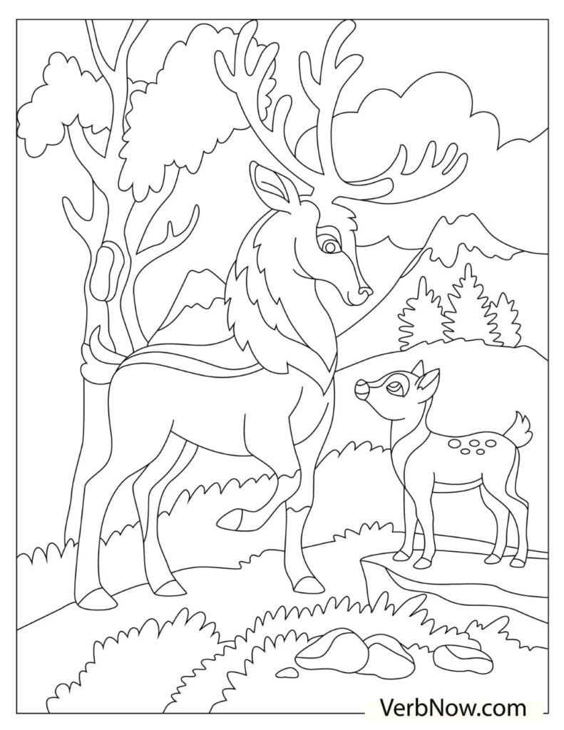 200+ Deer Coloring Pages for Adults: Explore Your Creativity 92