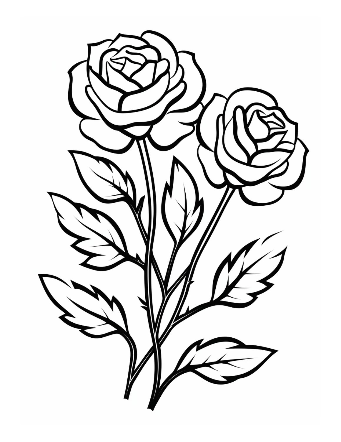 45 Roses Coloring Pages for Adult Free Printable 123