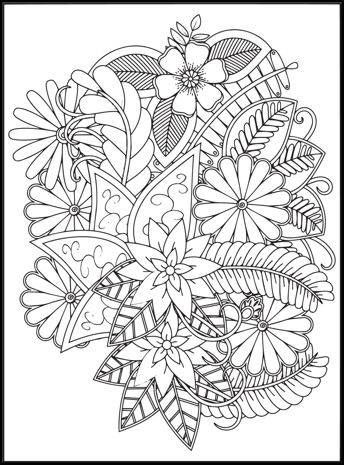 45 Roses Coloring Pages for Adult Free Printable 134