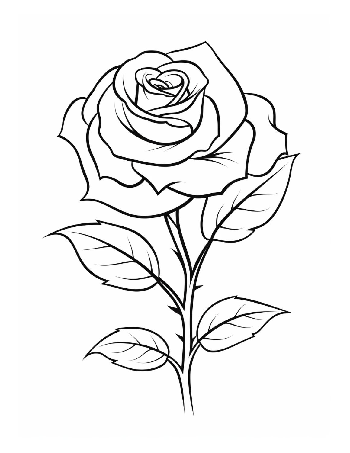 45 Roses Coloring Pages for Adult Free Printable 137