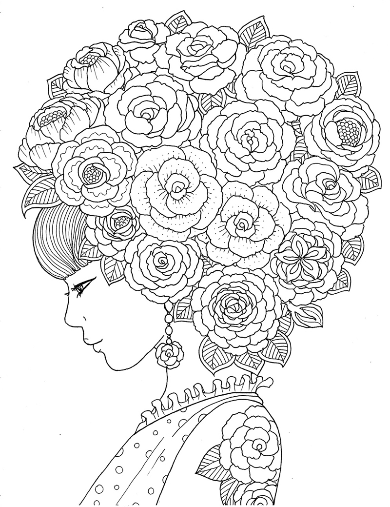 45 Roses Coloring Pages for Adult Free Printable 144