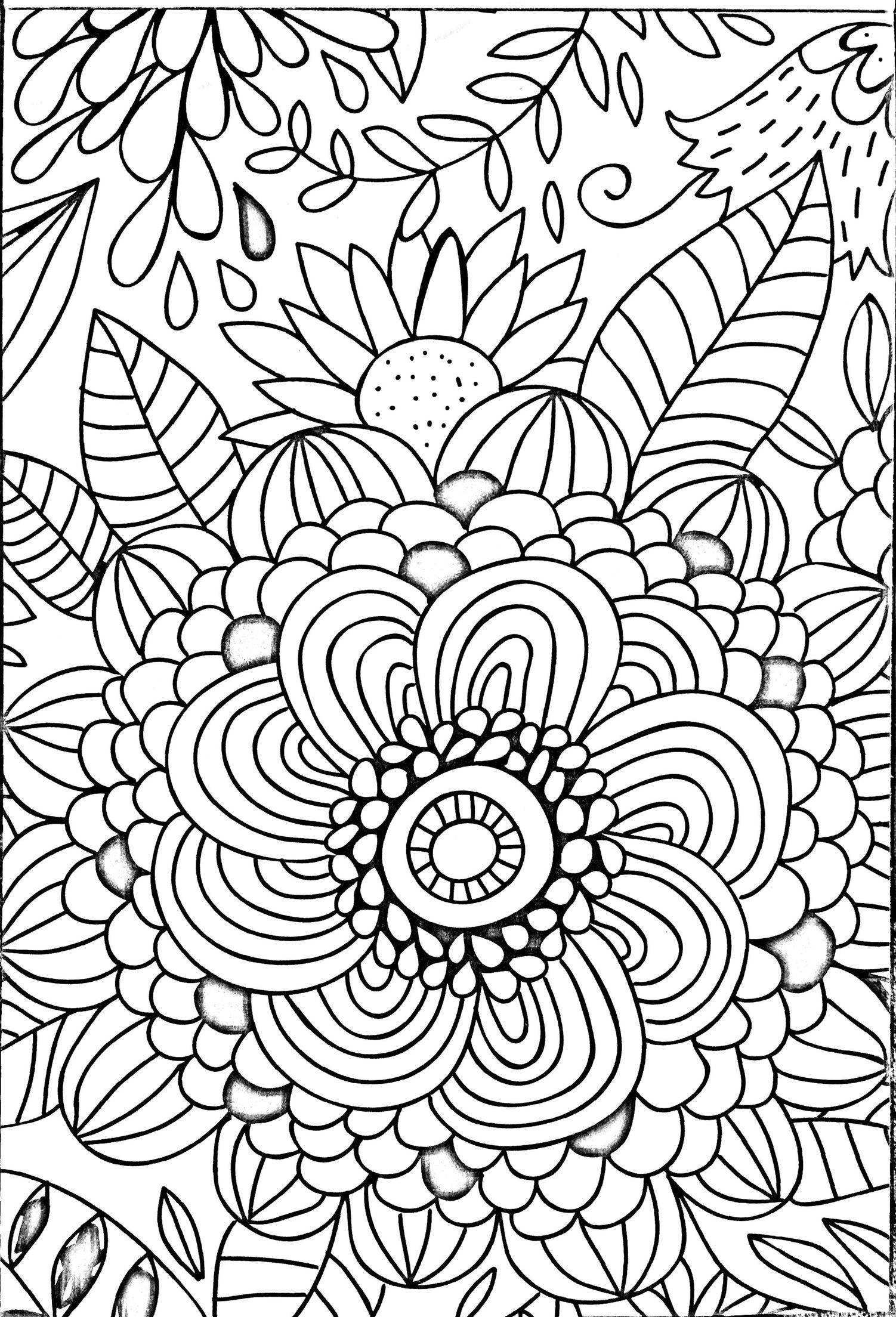 45 Roses Coloring Pages for Adult Free Printable 147