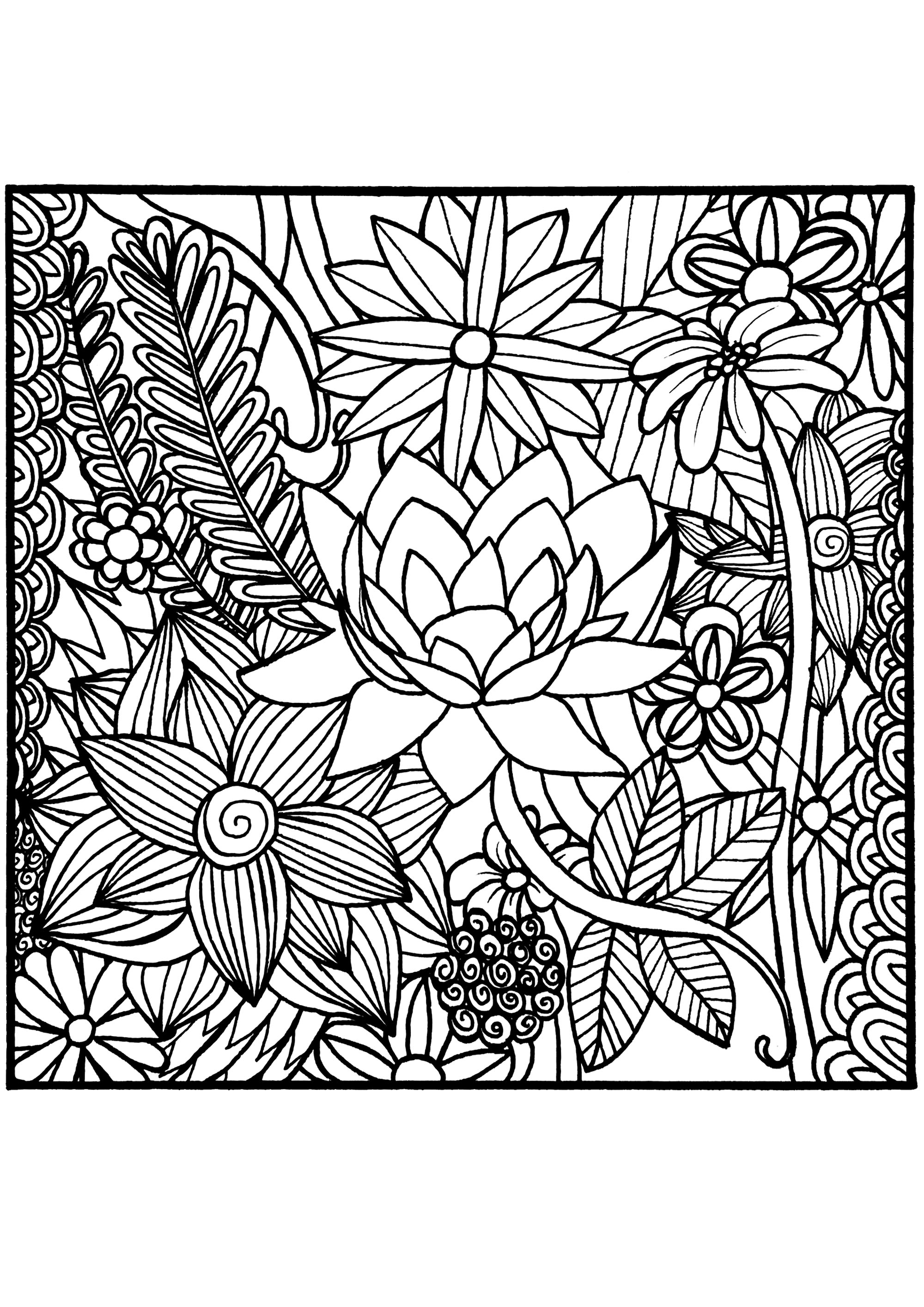 45 Roses Coloring Pages for Adult Free Printable 156