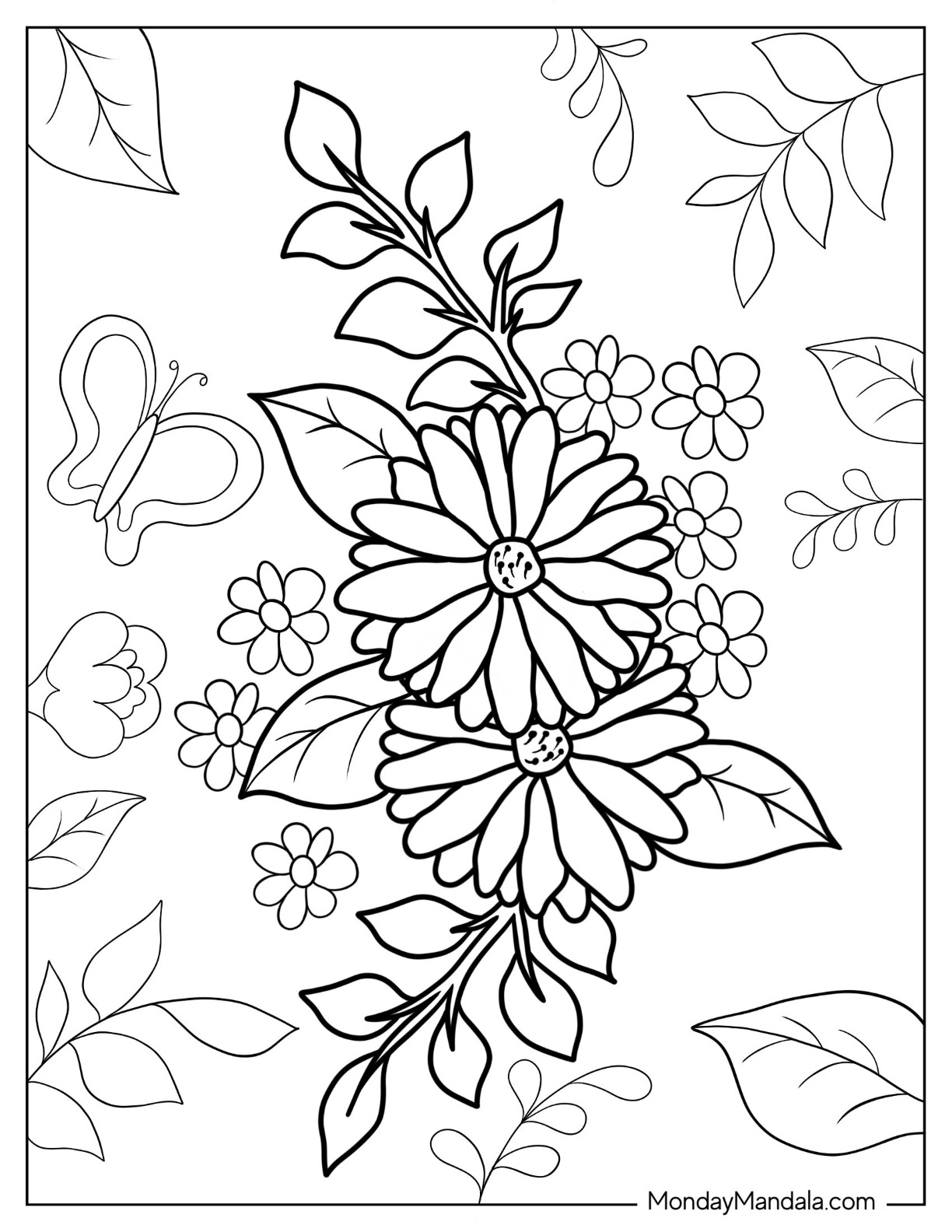 45 Roses Coloring Pages for Adult Free Printable 161