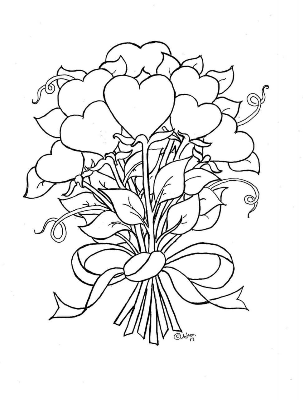 45 Roses Coloring Pages for Adult Free Printable 163