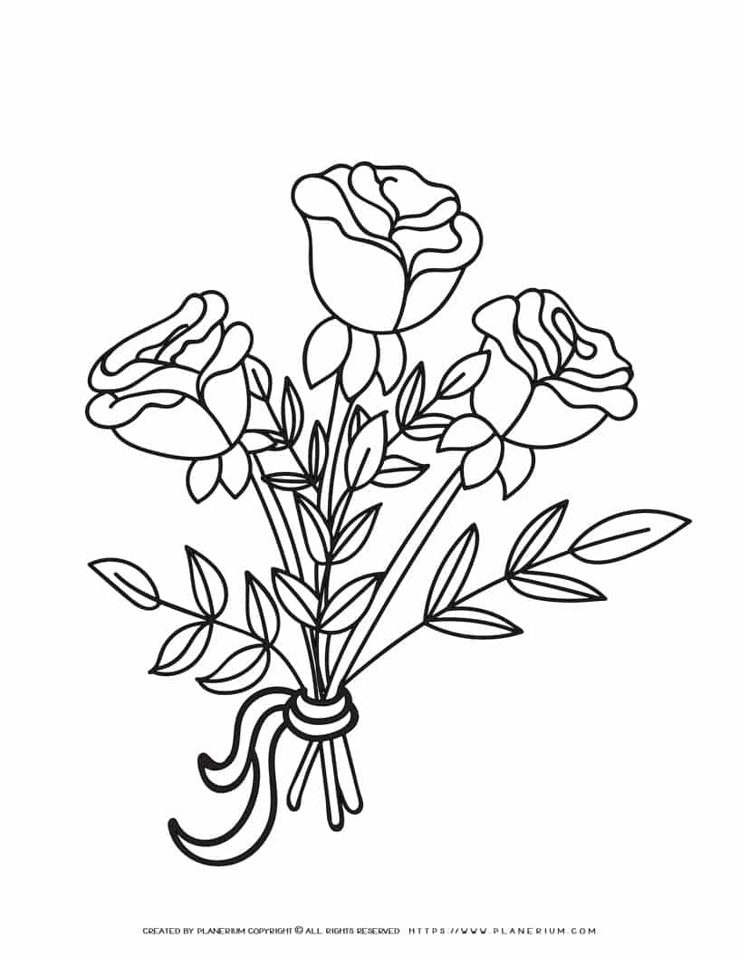 45 Roses Coloring Pages for Adult Free Printable 194