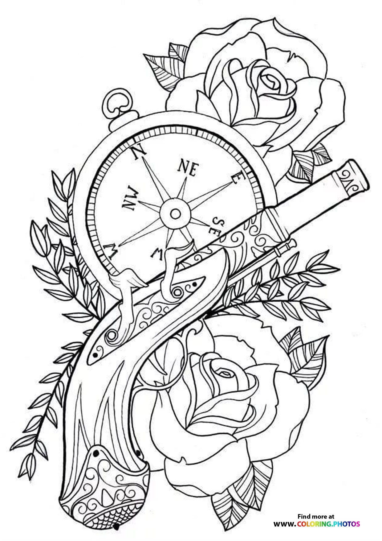 45 Roses Coloring Pages for Adult Free Printable 197