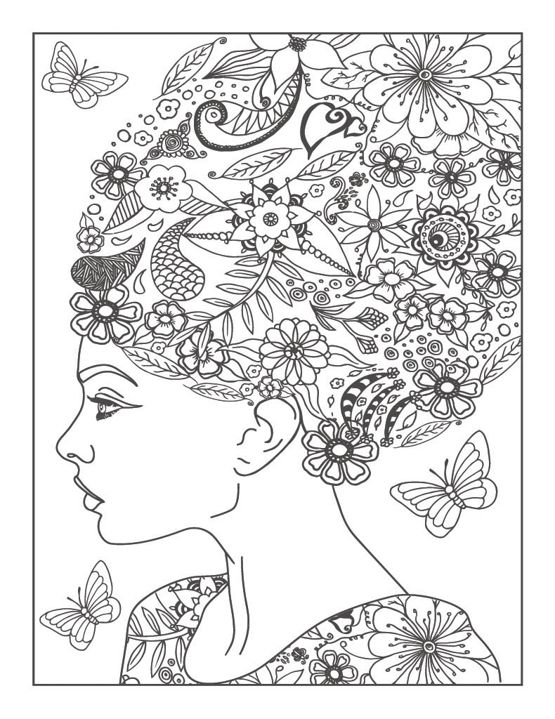 45 Roses Coloring Pages for Adult Free Printable 2