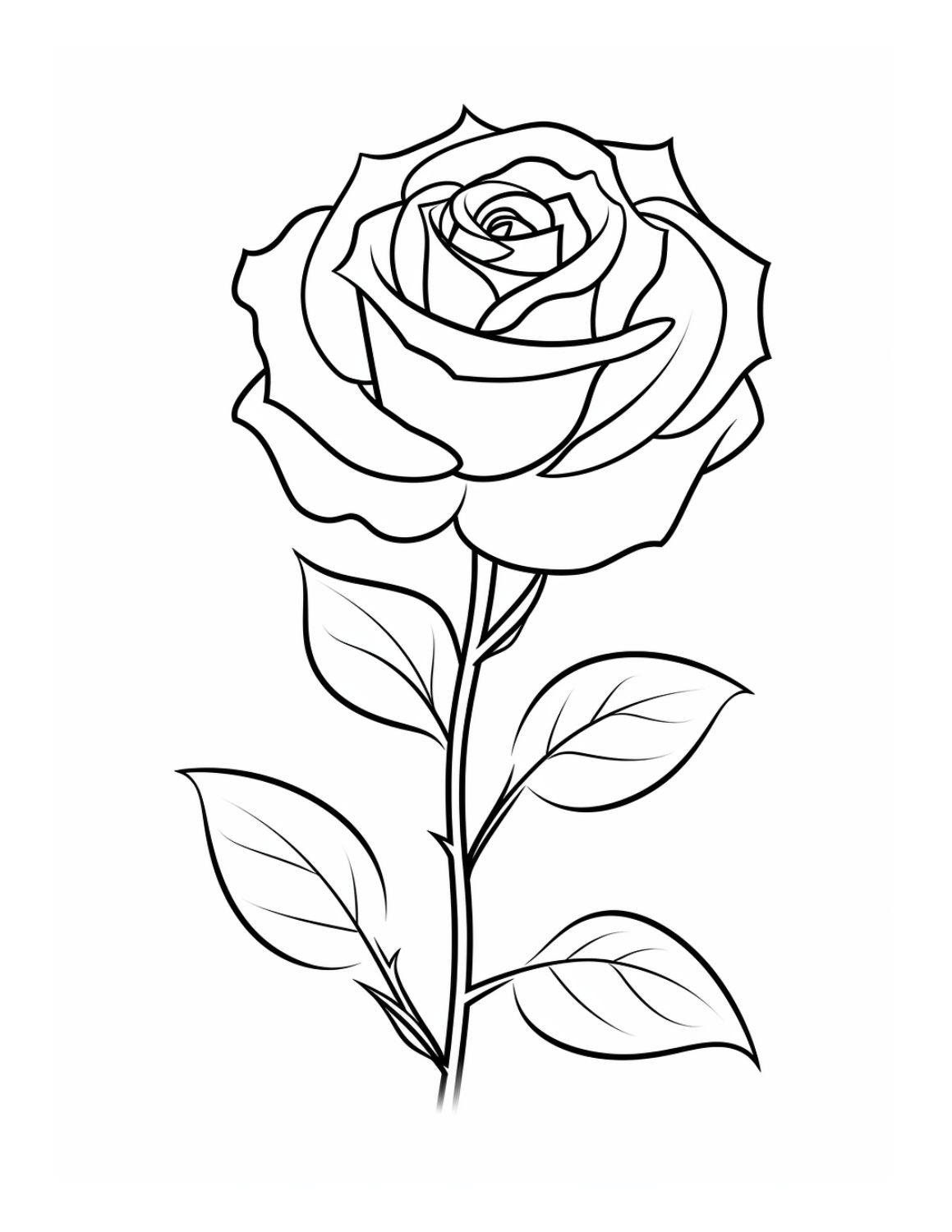 45 Roses Coloring Pages for Adult Free Printable 24