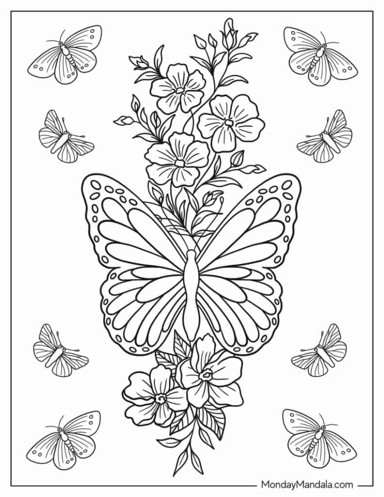 45 Roses Coloring Pages for Adult Free Printable 26