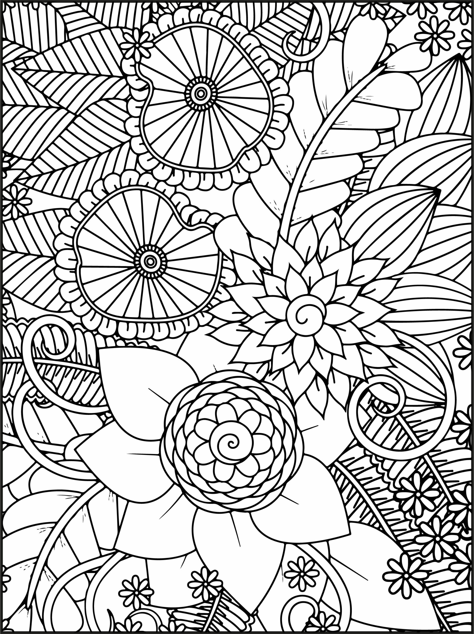 45 Roses Coloring Pages for Adult Free Printable 27