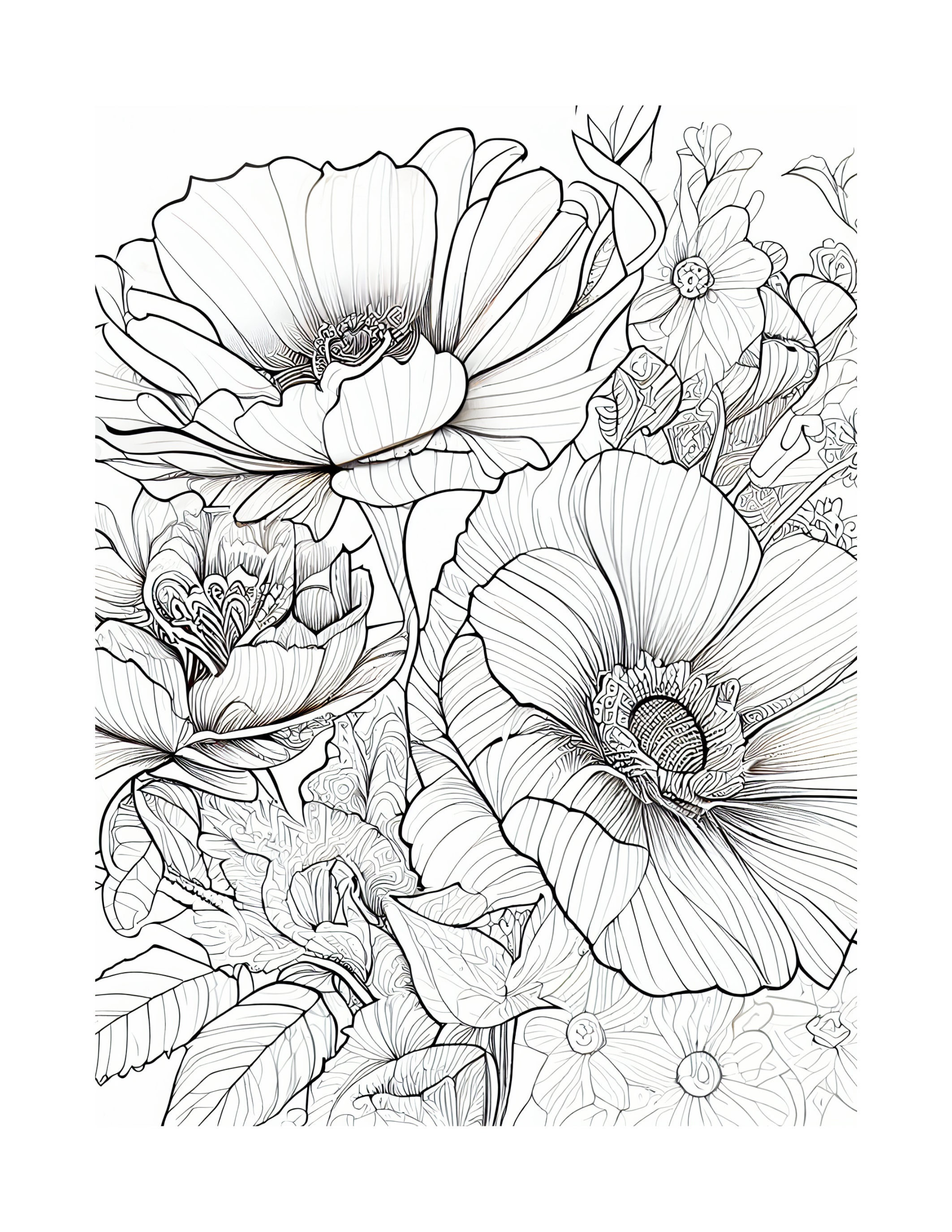 45 Roses Coloring Pages for Adult Free Printable 37