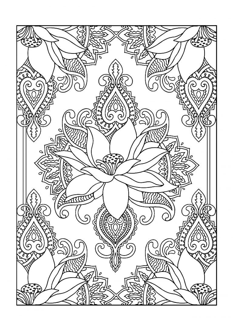 45 Roses Coloring Pages for Adult Free Printable 44