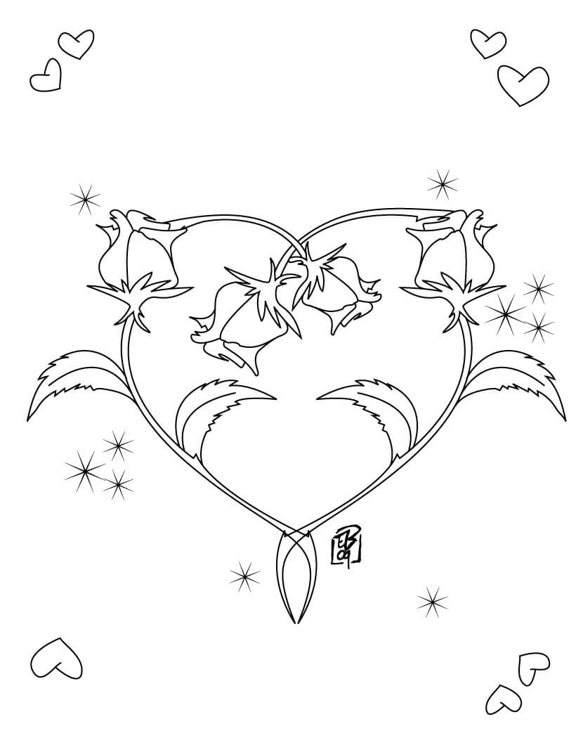 45 Roses Coloring Pages for Adult Free Printable 64