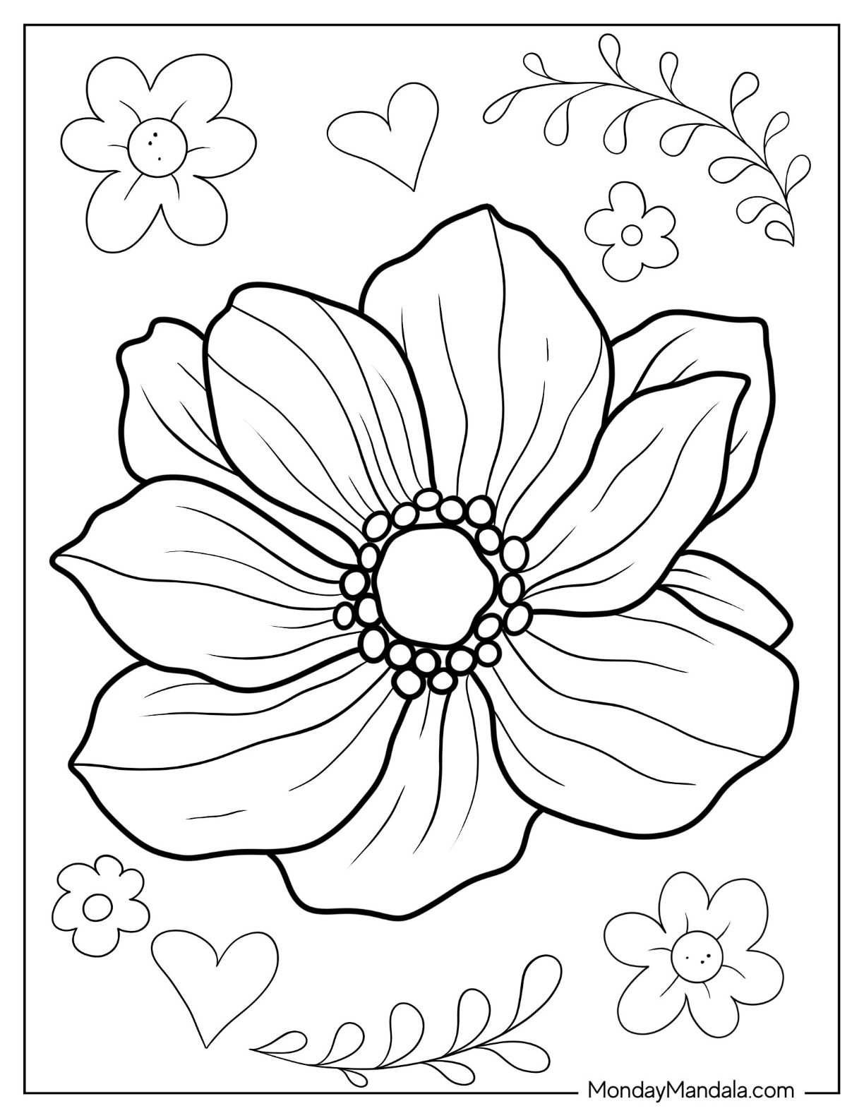 45 Roses Coloring Pages for Adult Free Printable 83