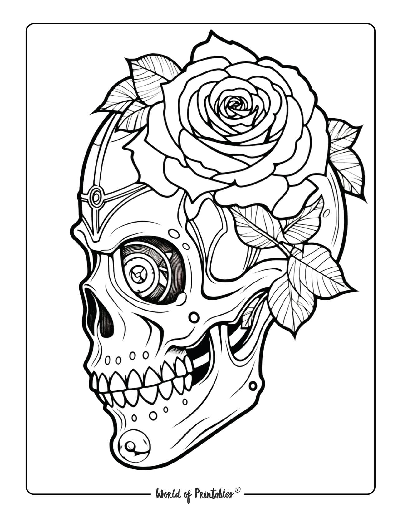 45 Roses Coloring Pages for Adult Free Printable 95