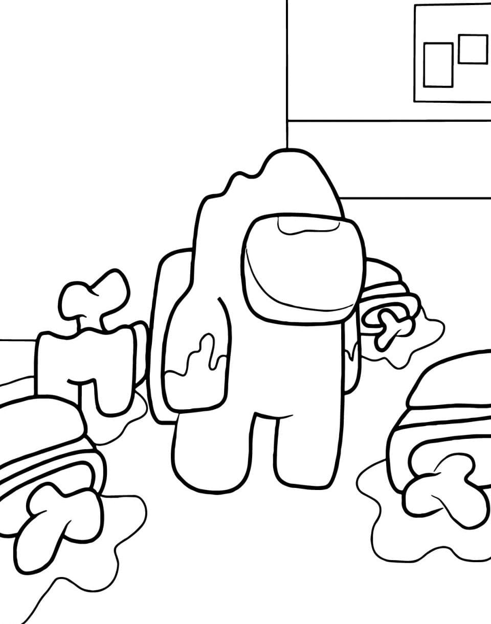 Among Us Coloring Pages for Kids 112