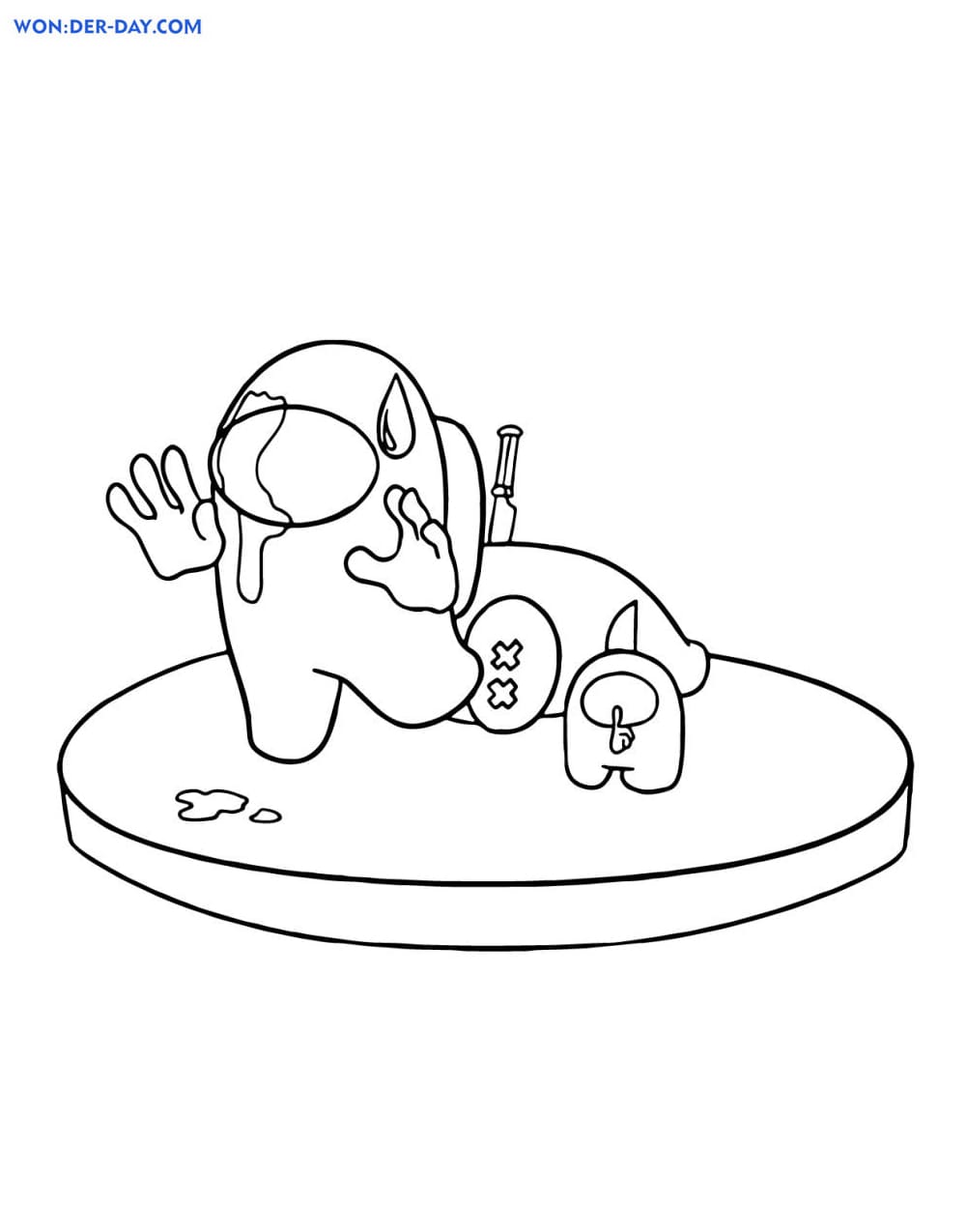 Among Us Coloring Pages for Kids 118