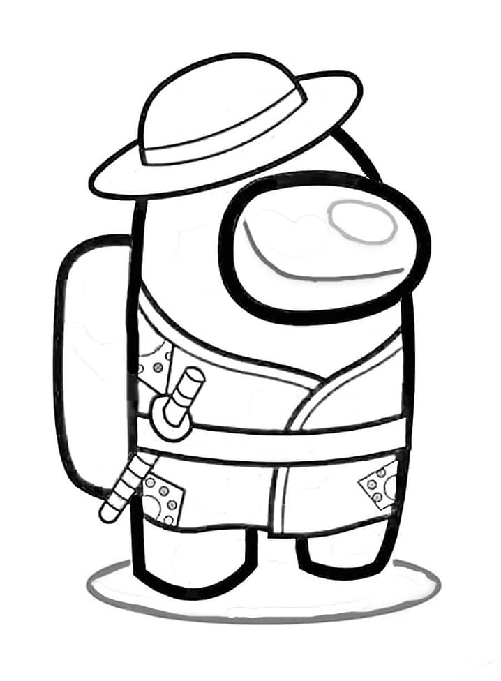 Among Us Coloring Pages for Kids 151