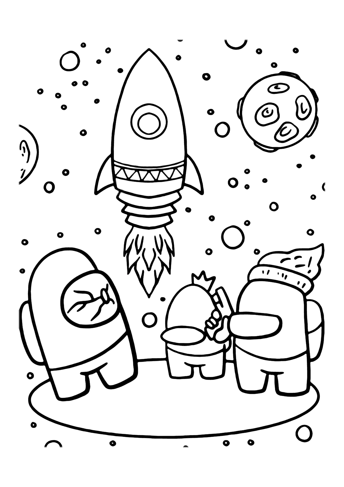 Among Us Coloring Pages for Kids 174