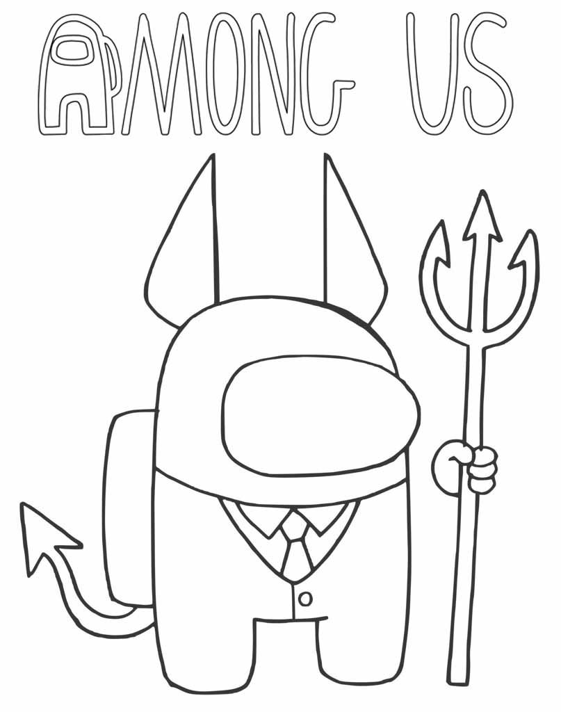 Among Us Coloring Pages for Kids 177