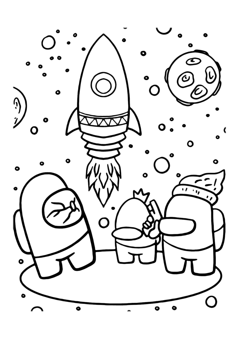 Among Us Coloring Pages for Kids 186