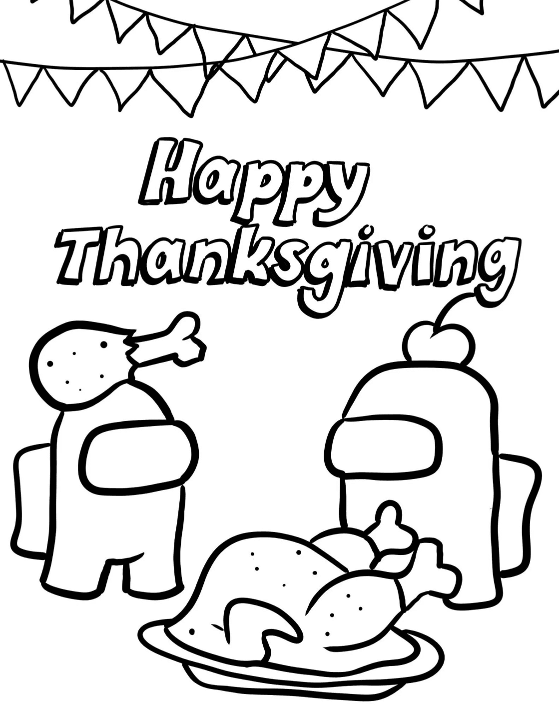 Among Us Coloring Pages for Kids 46