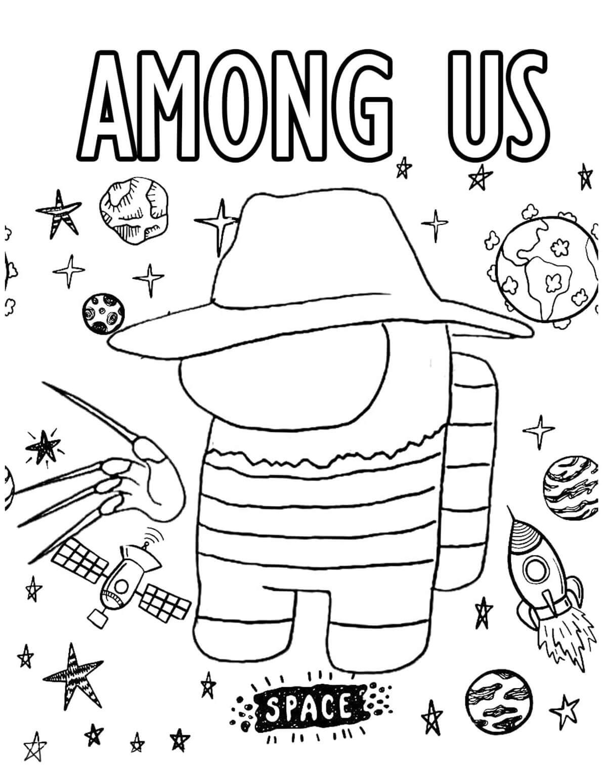 Among Us Coloring Pages for Kids 52