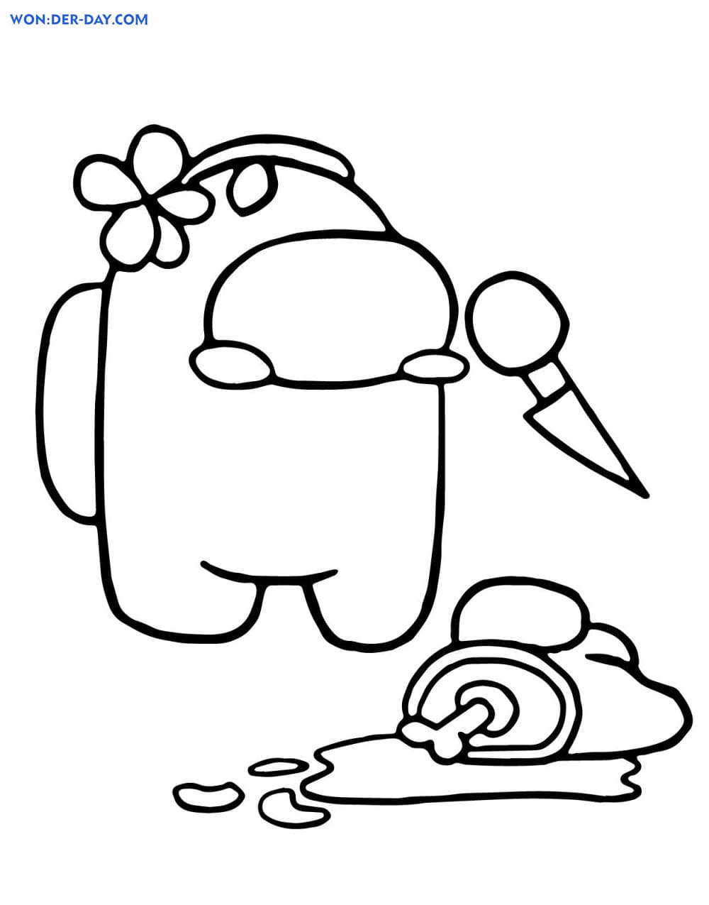 Among Us Coloring Pages for Kids 55