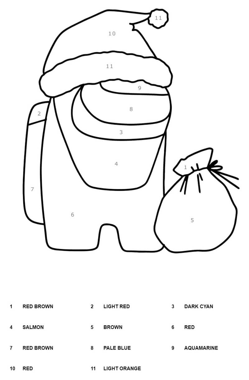 Among Us Coloring Pages for Kids 61